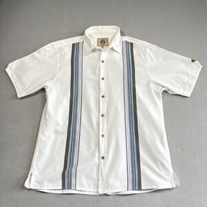 Scully Farthest Point Daytona Cuban Guayabera Style Peruvian Cotton Shirt Men XL